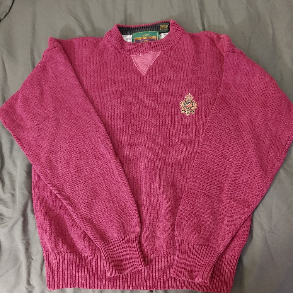 Vtg. J Riggings Hunting Horn Sweater